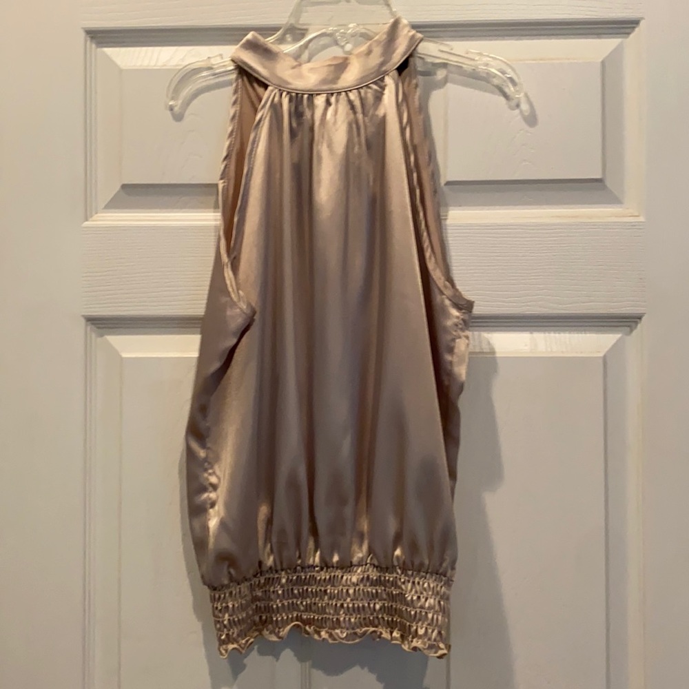 gold shimmer top
